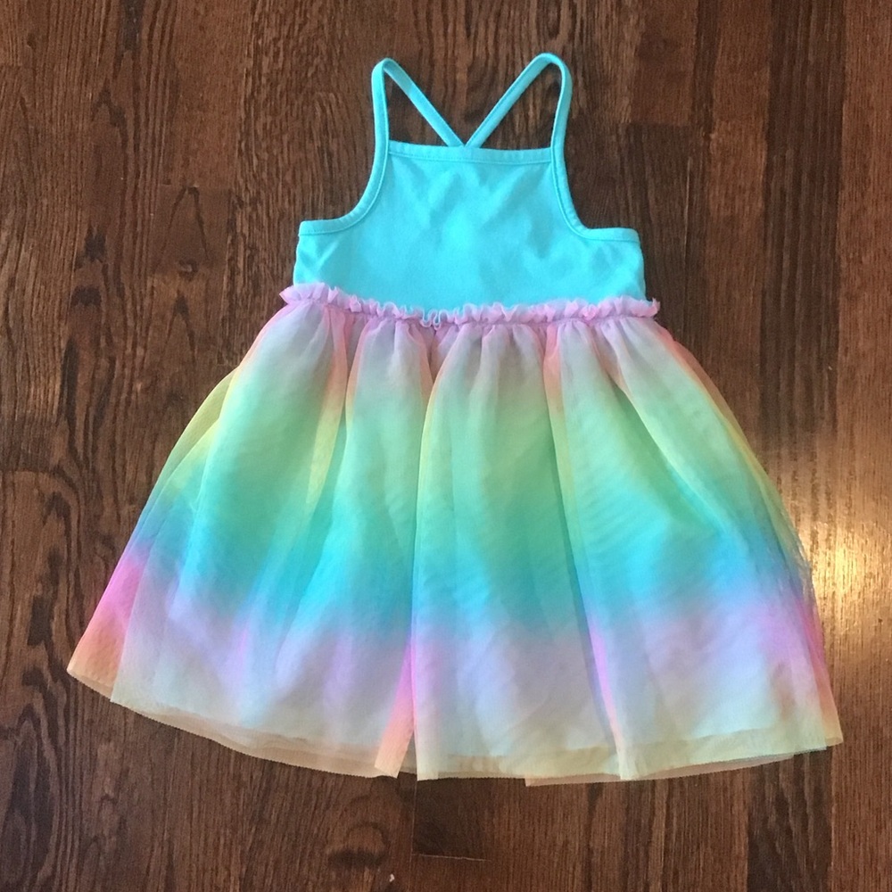 Rainbow Tulle Dress with Straps ~ Sz 3T - Picture 9 of 9